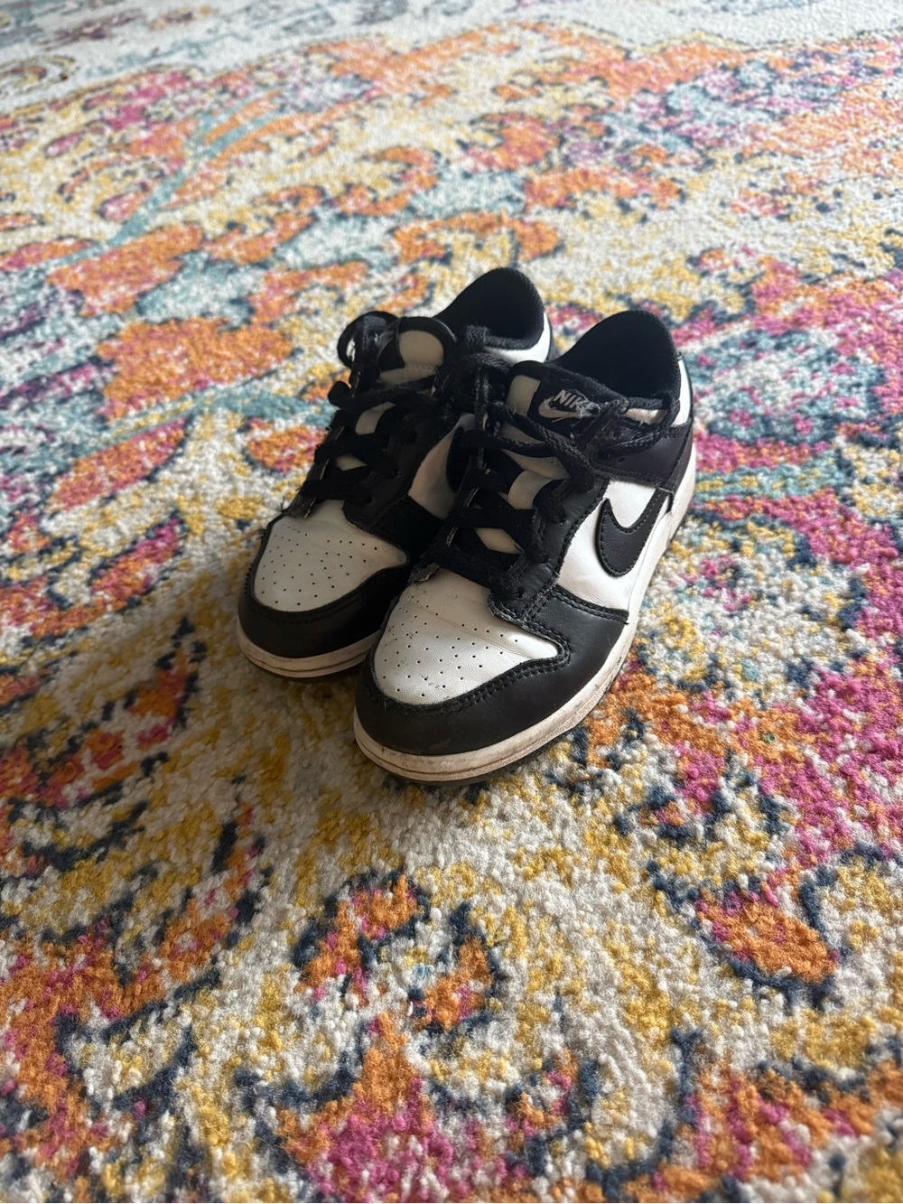 Nike Kids Black and White Low-Top Sneakers